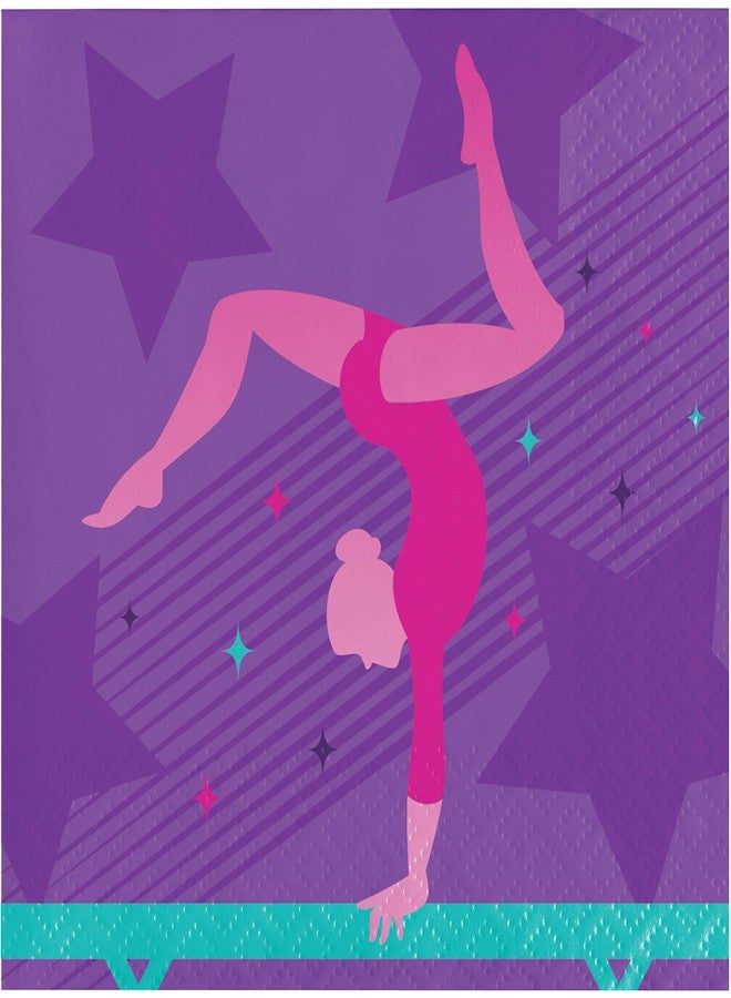 كرييتف كونفيرتينج مناديل مشروبات لحفلات الجمباز من كرييتف كونفرتينج، 16 منديل، متعددة الألوان، 5 بوصات - Image 1